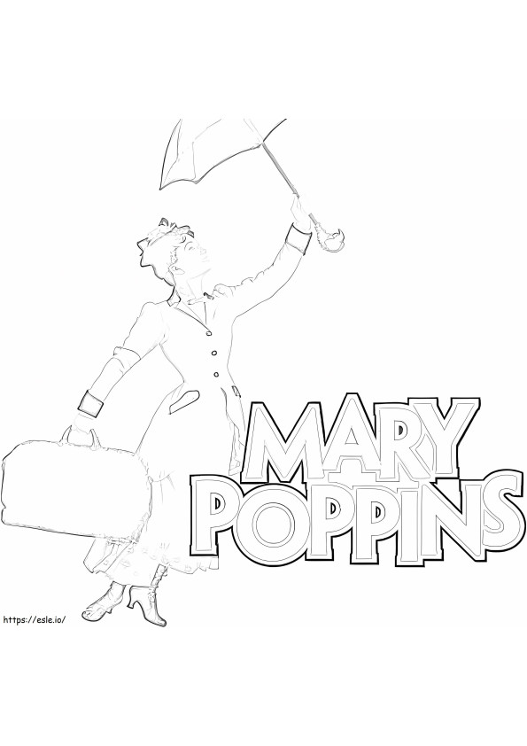 Maria Poppins 6 para colorir