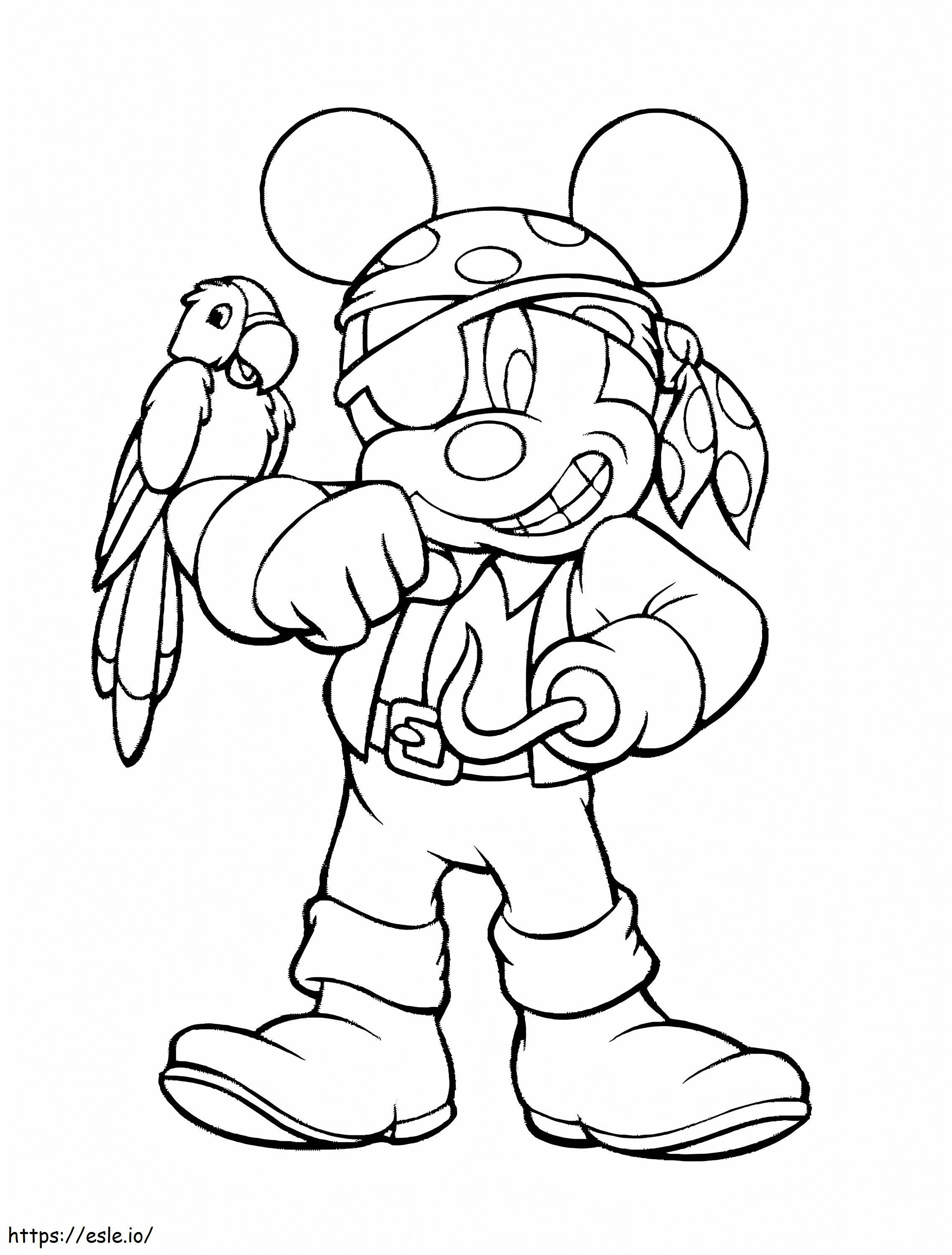 Mickey With Hook coloring page
