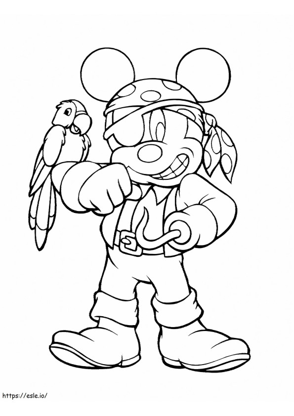 Mickey With Hook coloring page