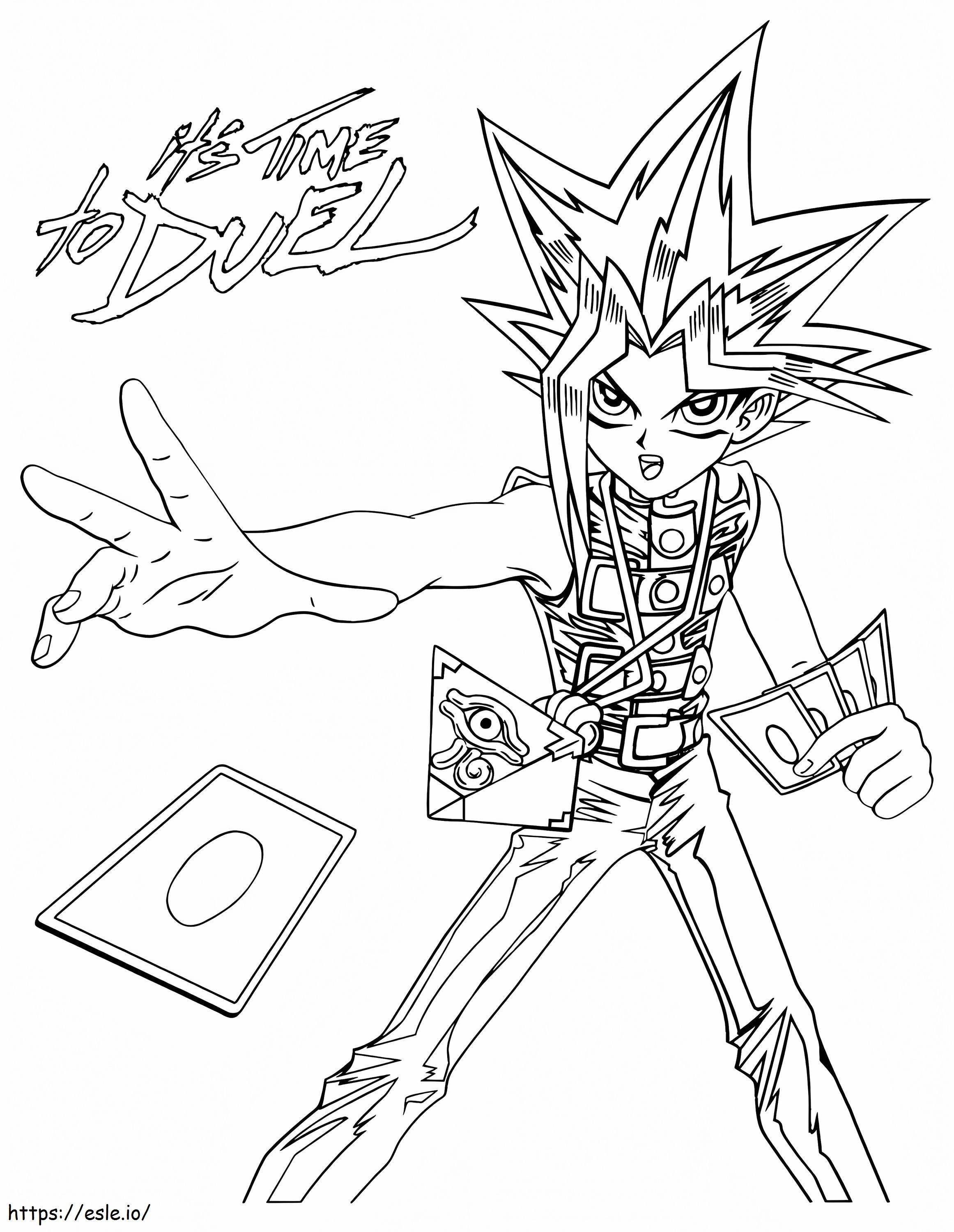 Action Yu Gi Oh coloring page