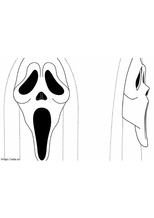 Good Ghost Face coloring page