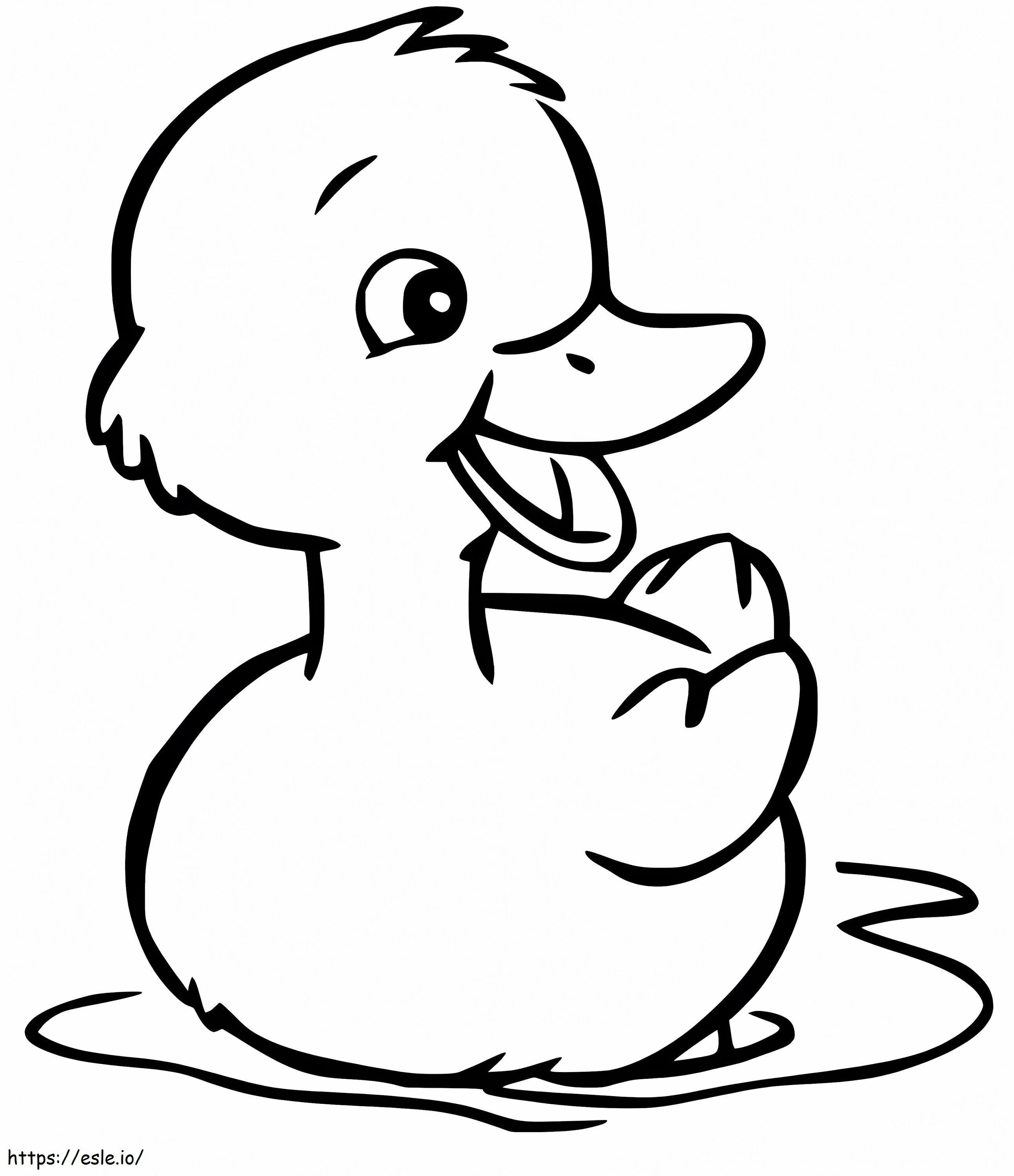 Duckling Smiling coloring page