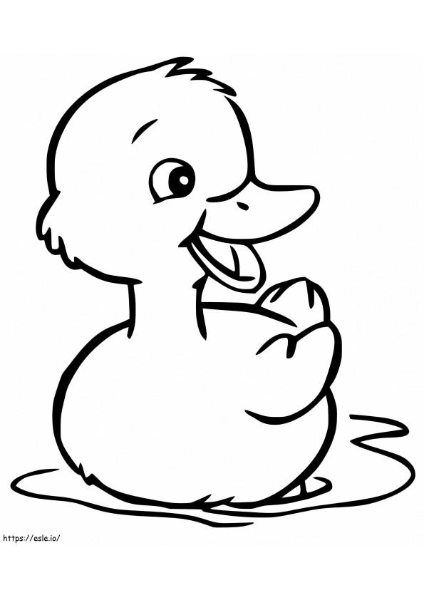 Duckling Smiling coloring page