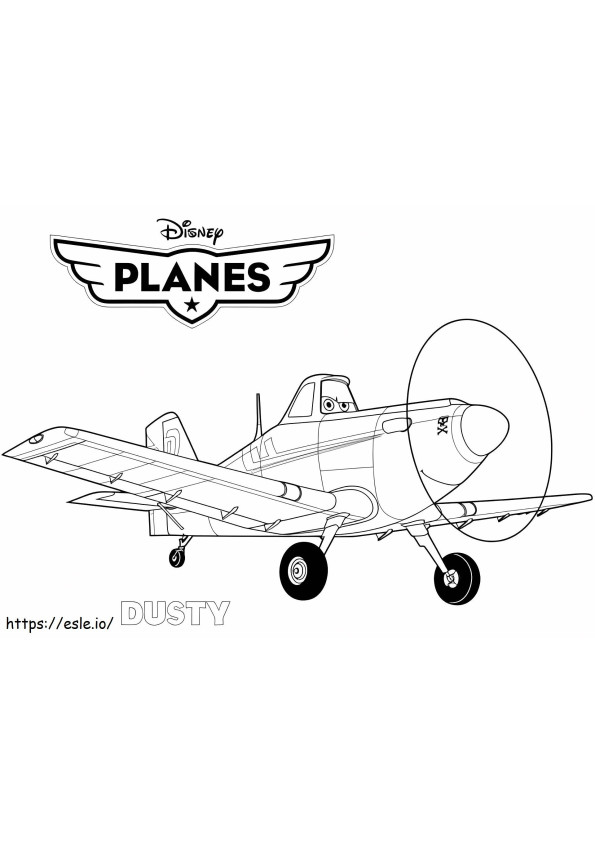 Coloriage 1527239007 Avions Disney poussiéreux à imprimer dessin
