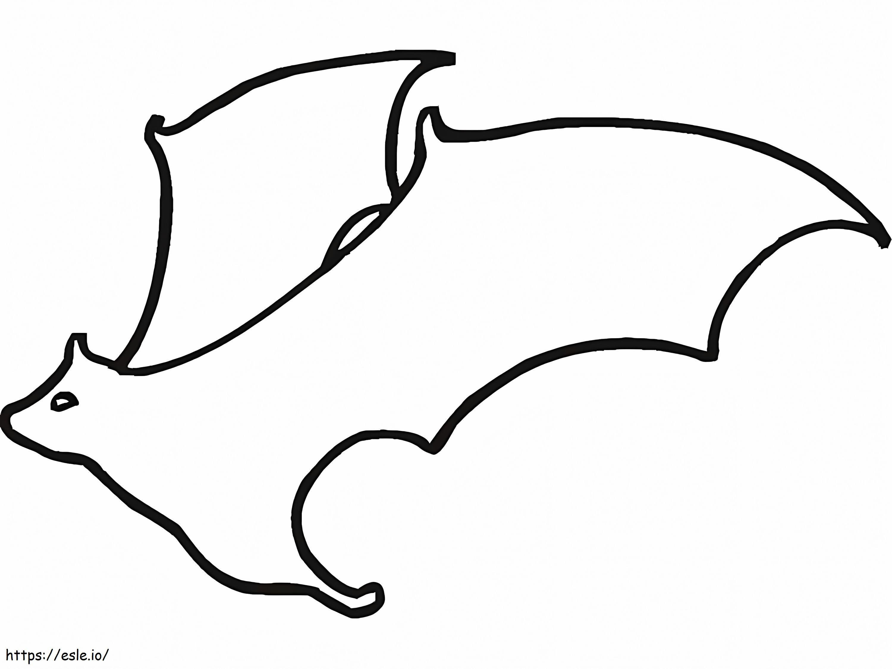 Profilo del pipistrello da colorare