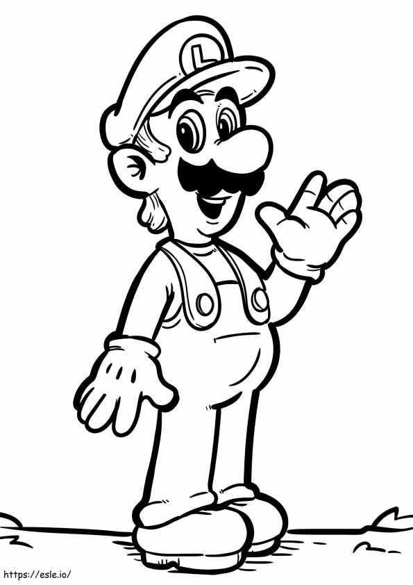 Luigi di Super Mario 2 da colorare