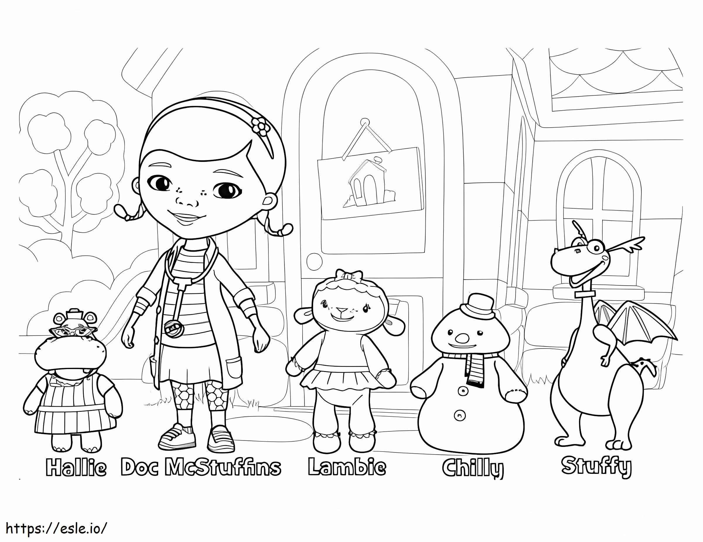 Personagens de Doc McStuffins para colorir