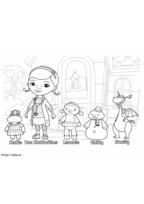 Characters From Doc McStuffins coloring page