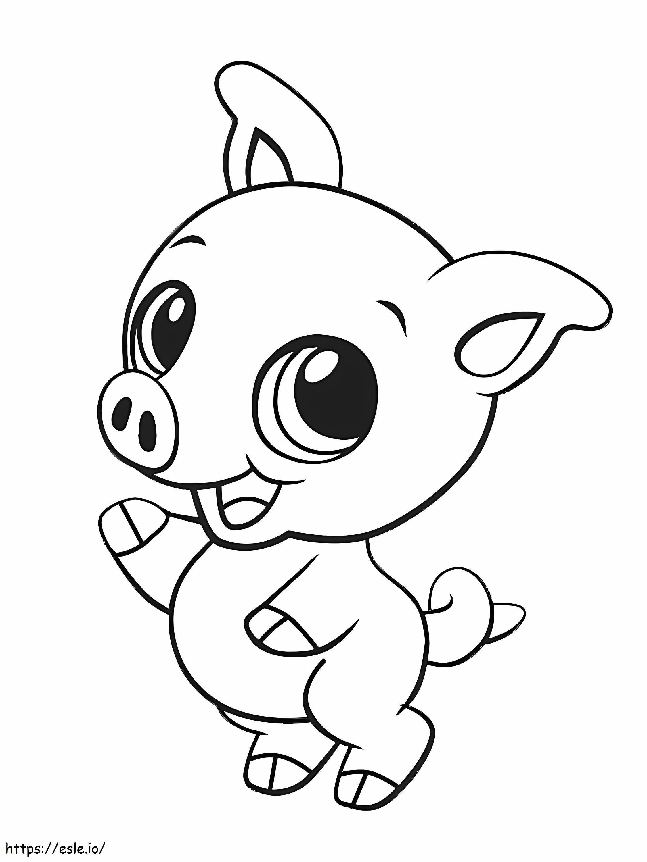 Bebê Porco para colorir