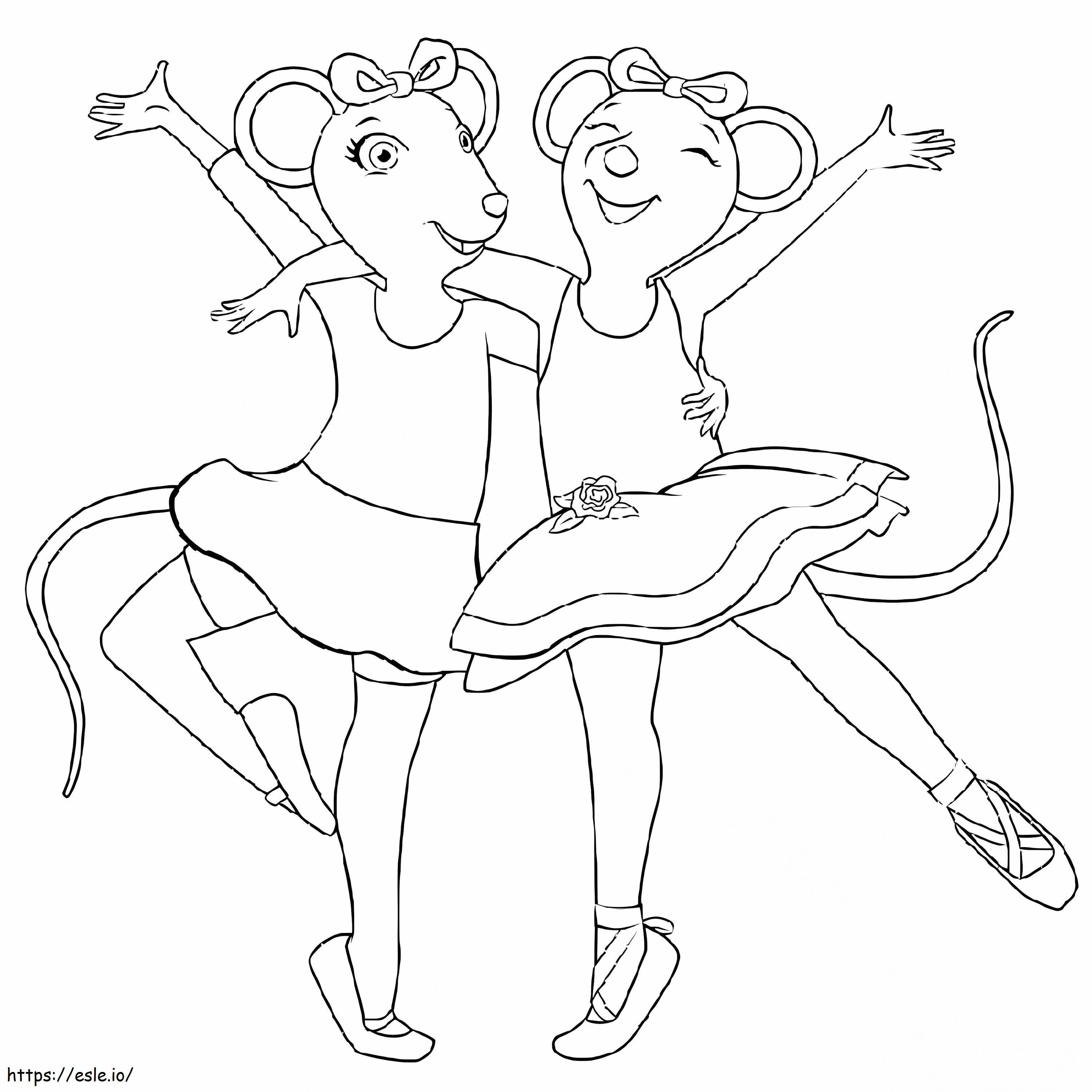 Coloriage Ballet de souris à imprimer dessin