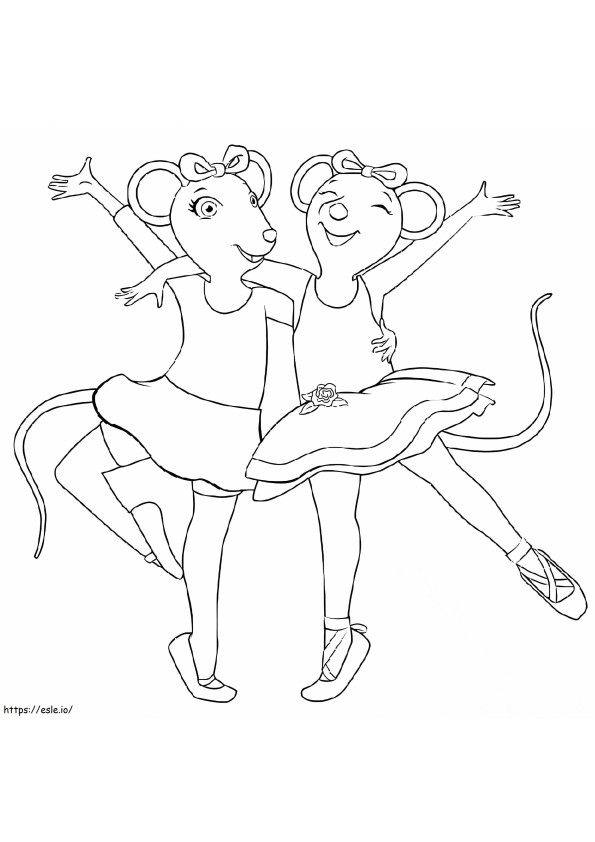 Balet Myszy kolorowanka