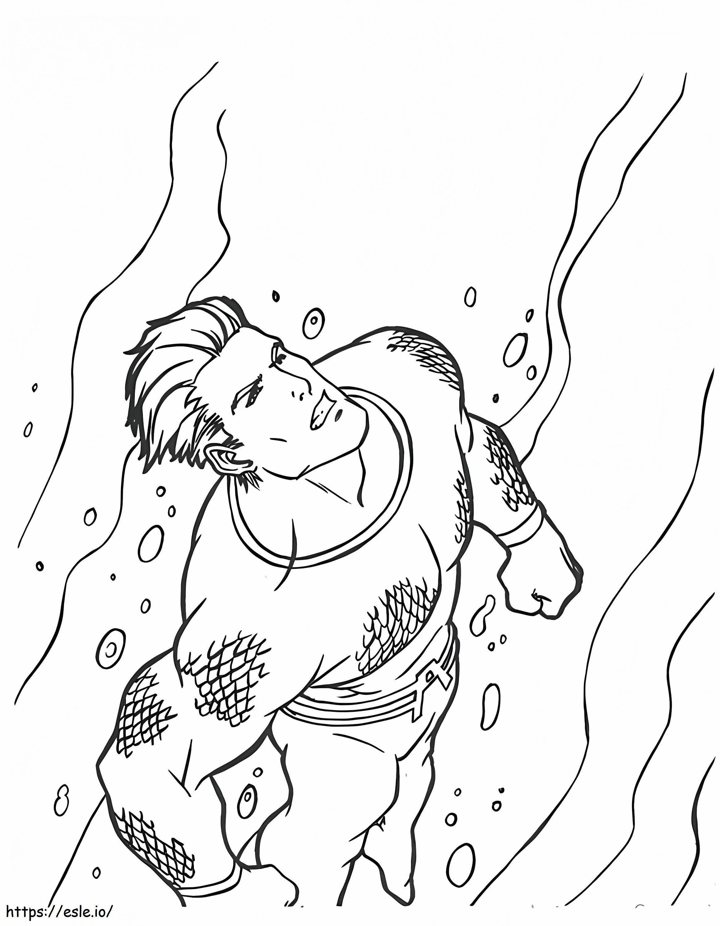 Coloriage Aquaman imprimable à imprimer dessin