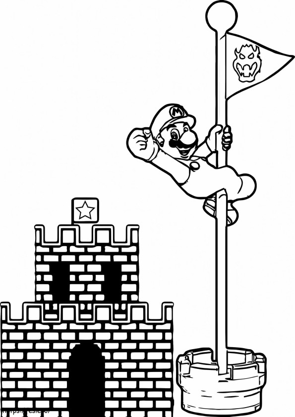 Mario Finish coloring page