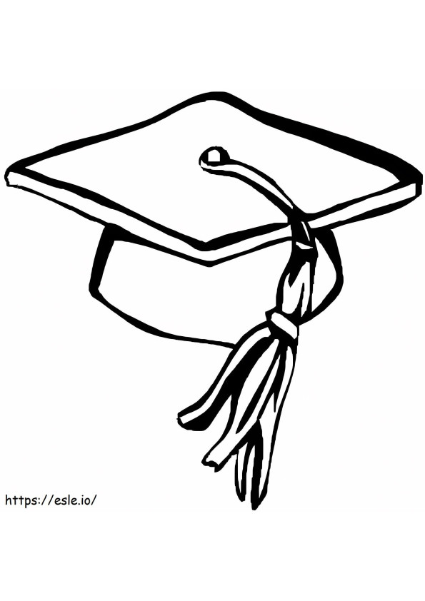 Free Graduation Cap coloring page