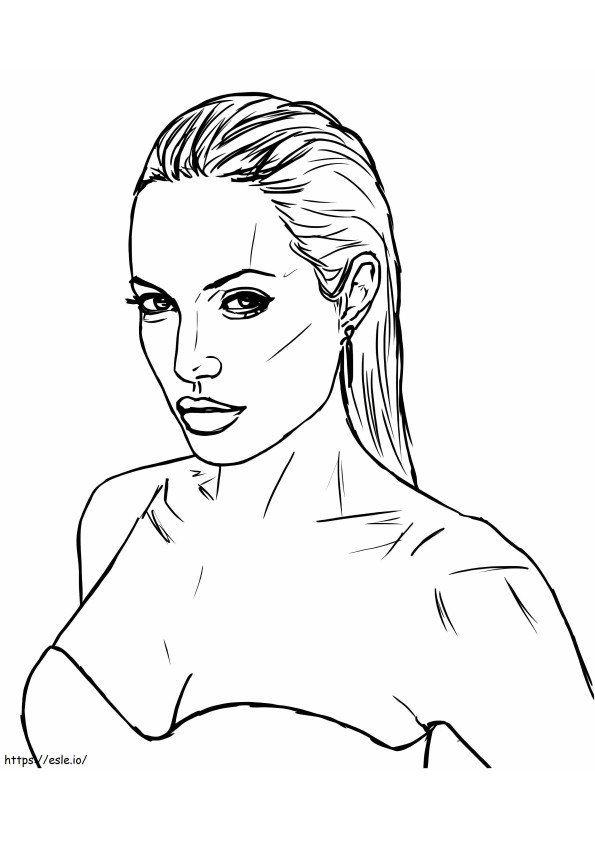 Angelina Jolie Printable coloring page