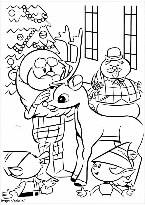 Personagem de Rudolph 1 para colorir