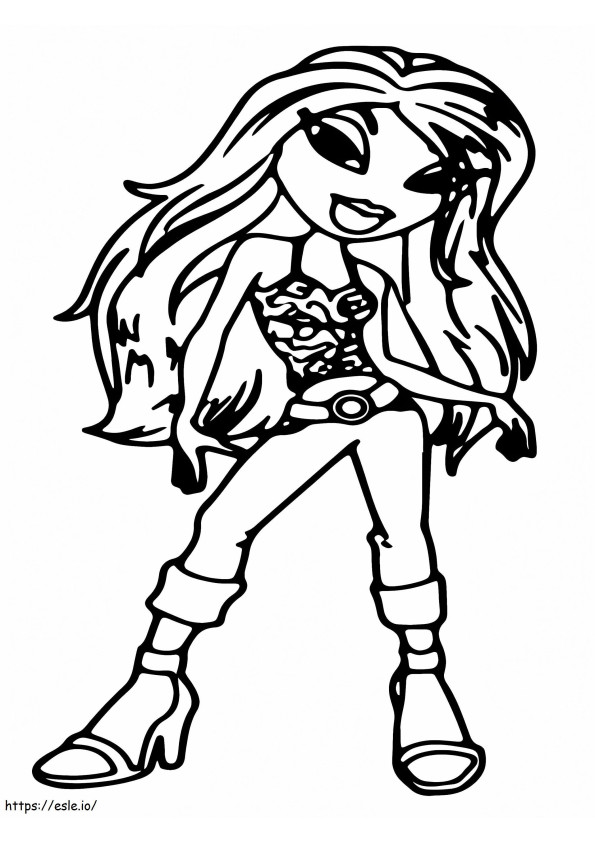 Magnificent Bratz Cheerleading coloring page