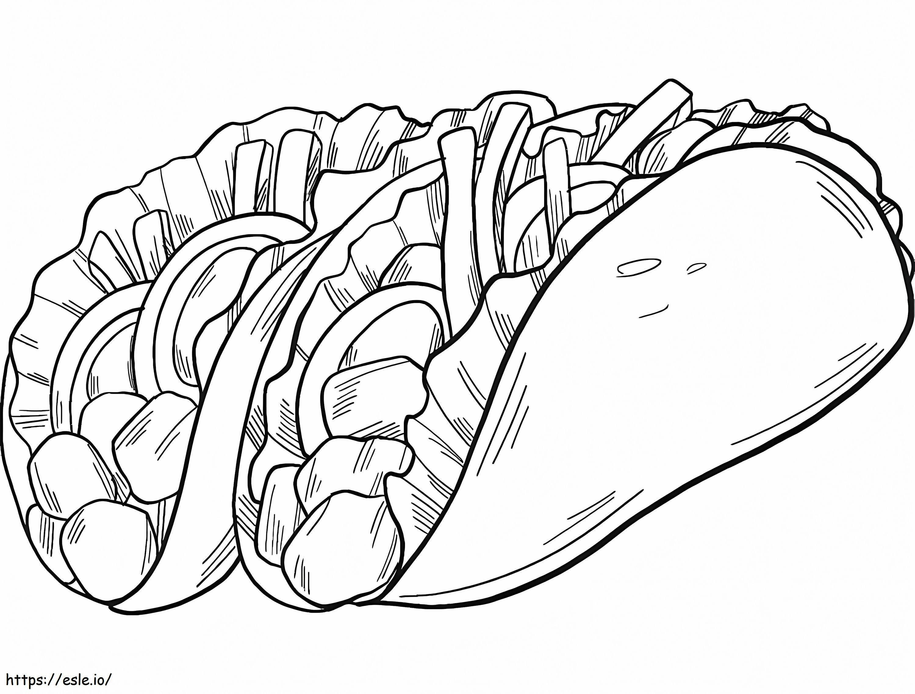 Two Tacos coloring page