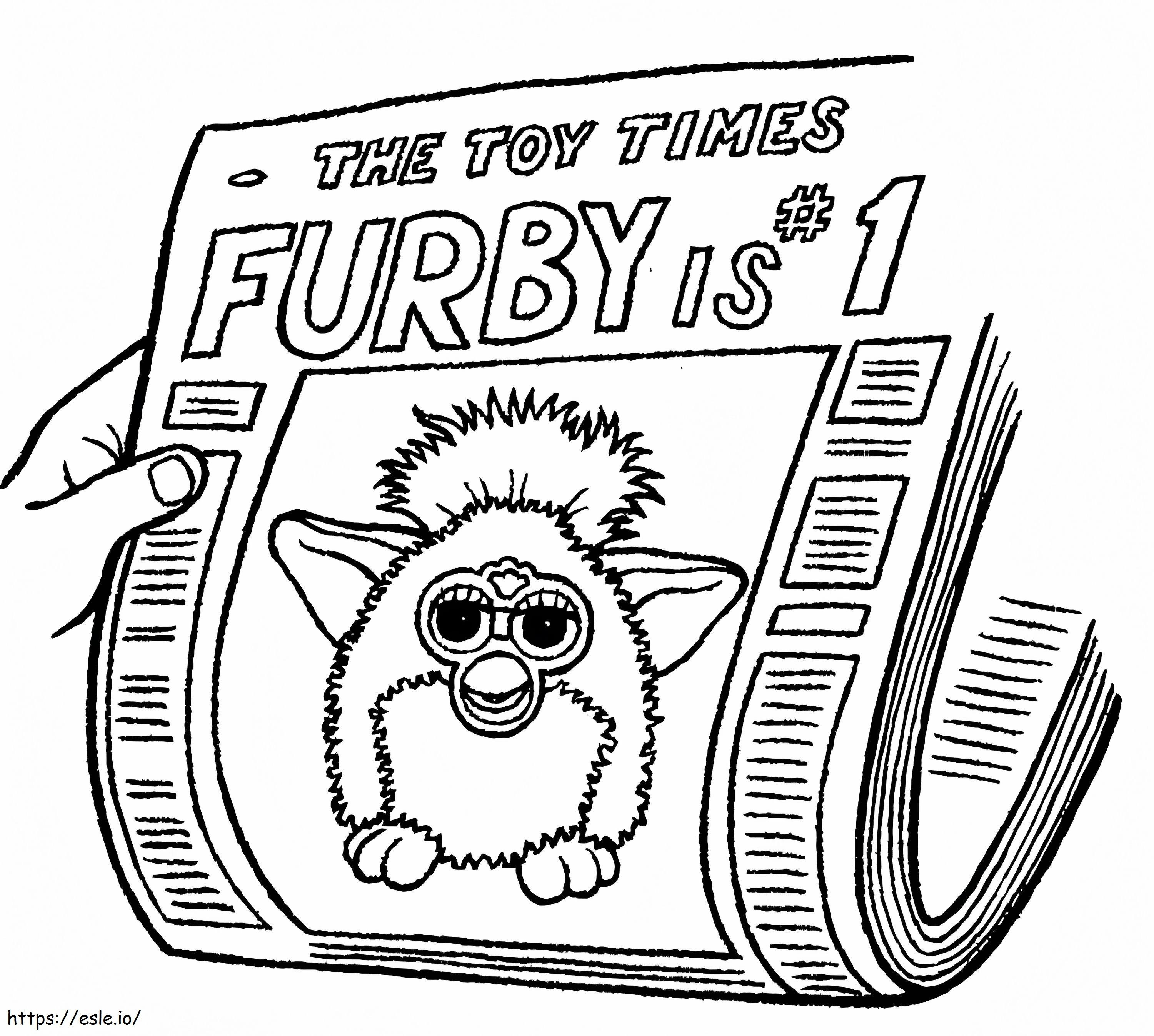 Furby sanomalehti värityskuva