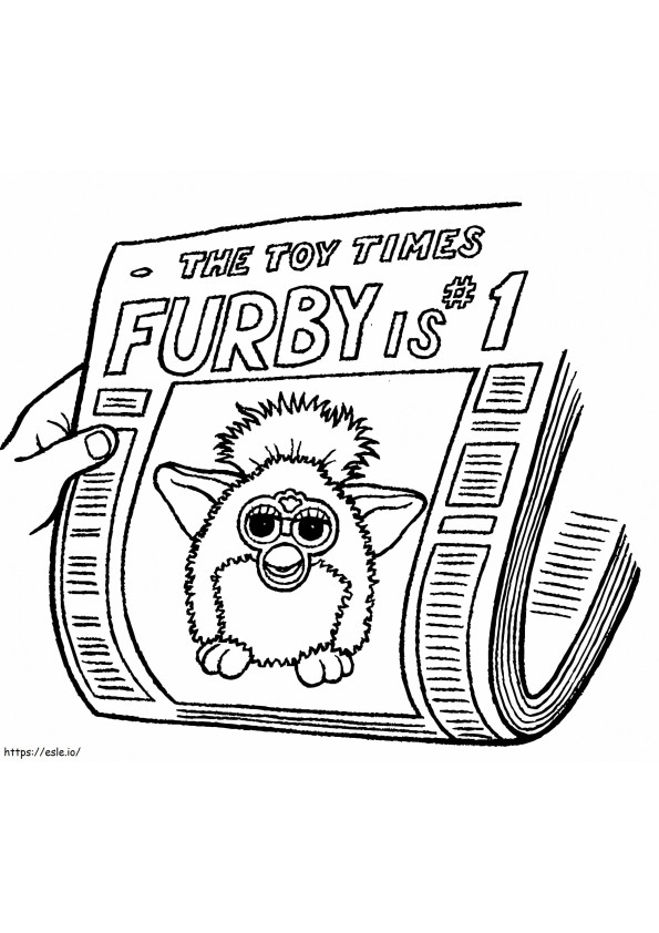 Furby sanomalehti värityskuva