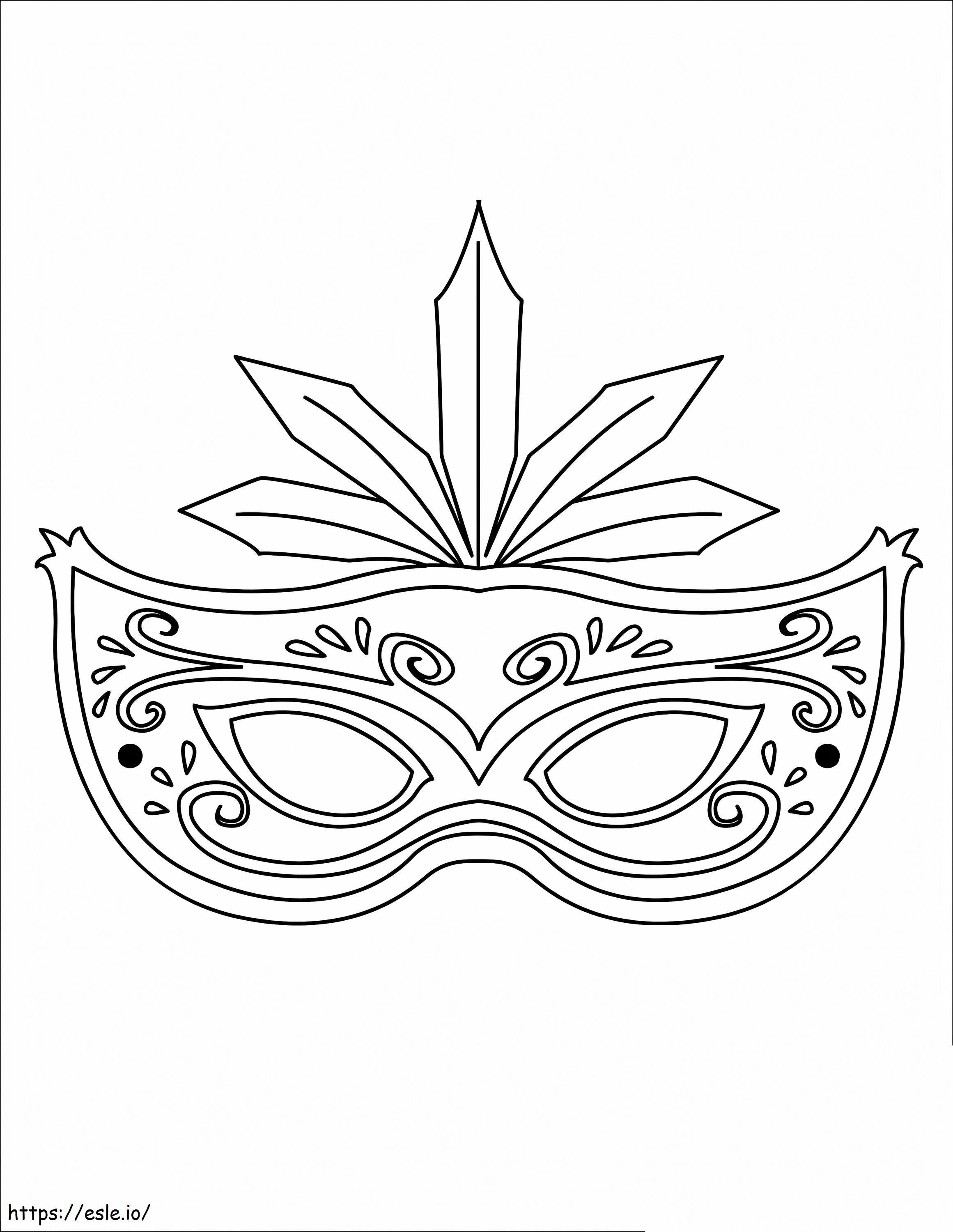 Coloriage Masque de mascarade de base à imprimer dessin