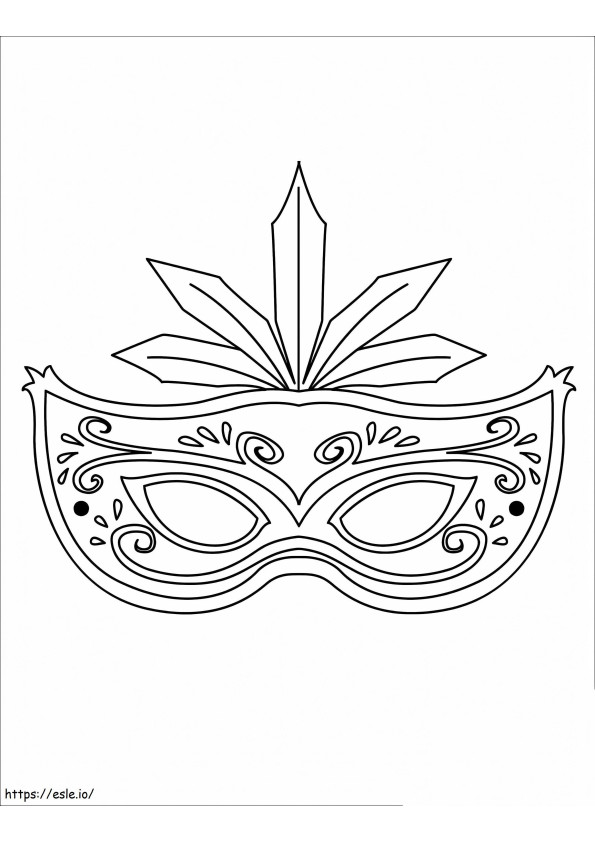Coloriage Masque de mascarade de base à imprimer dessin