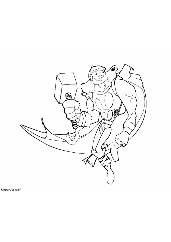 Funny Thor coloring page