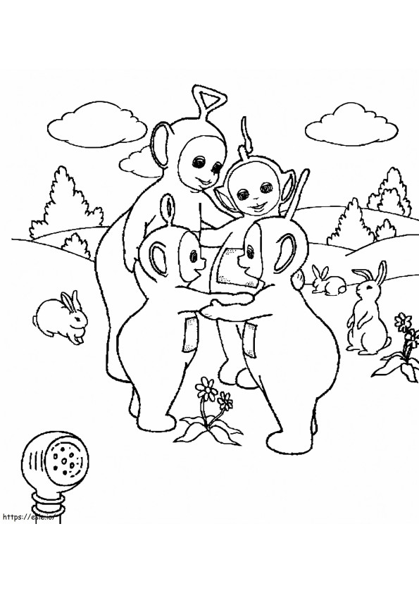 Friendly Teletubbies Coloring Page coloring page