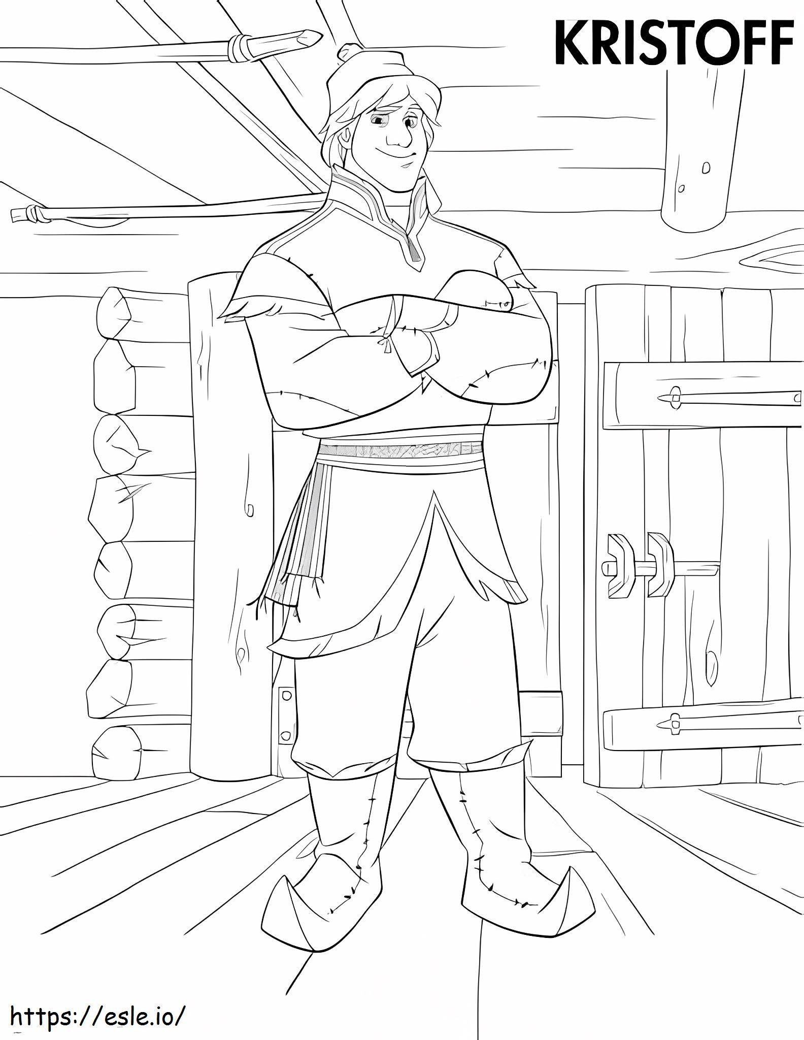 Kristoff At Home coloring page