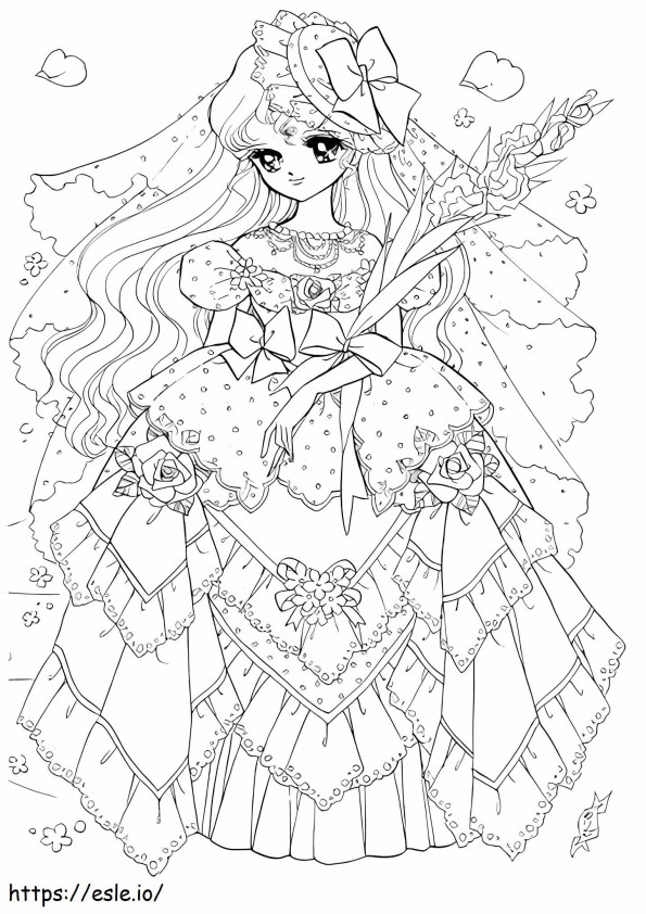 Princess Smiling coloring page