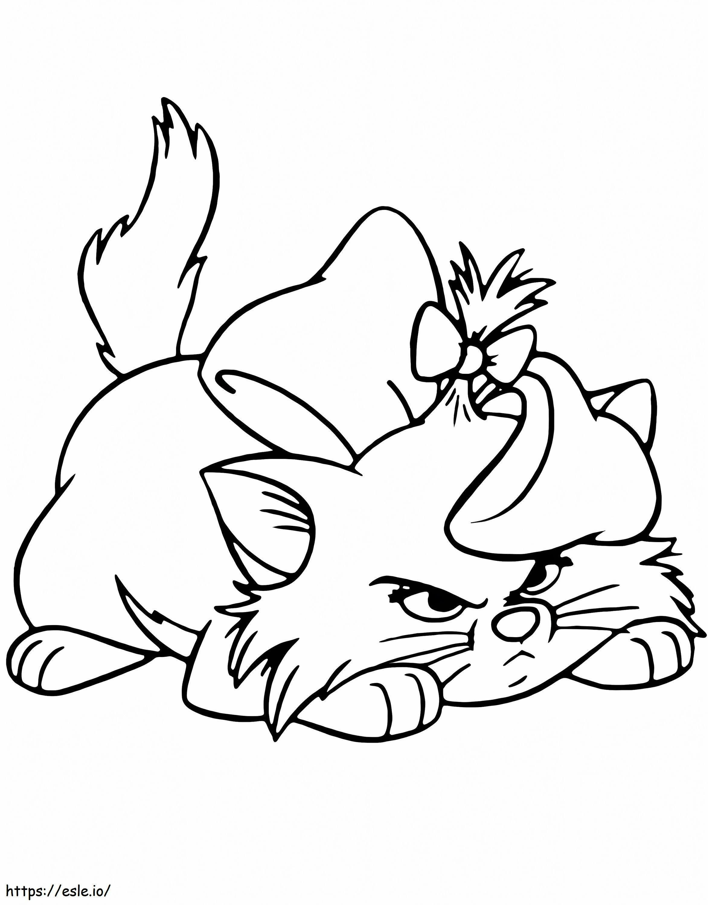 Angry Marie Cat coloring page