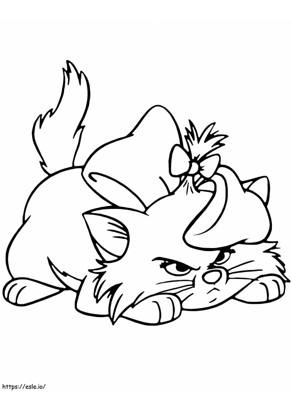 Angry Marie Cat coloring page