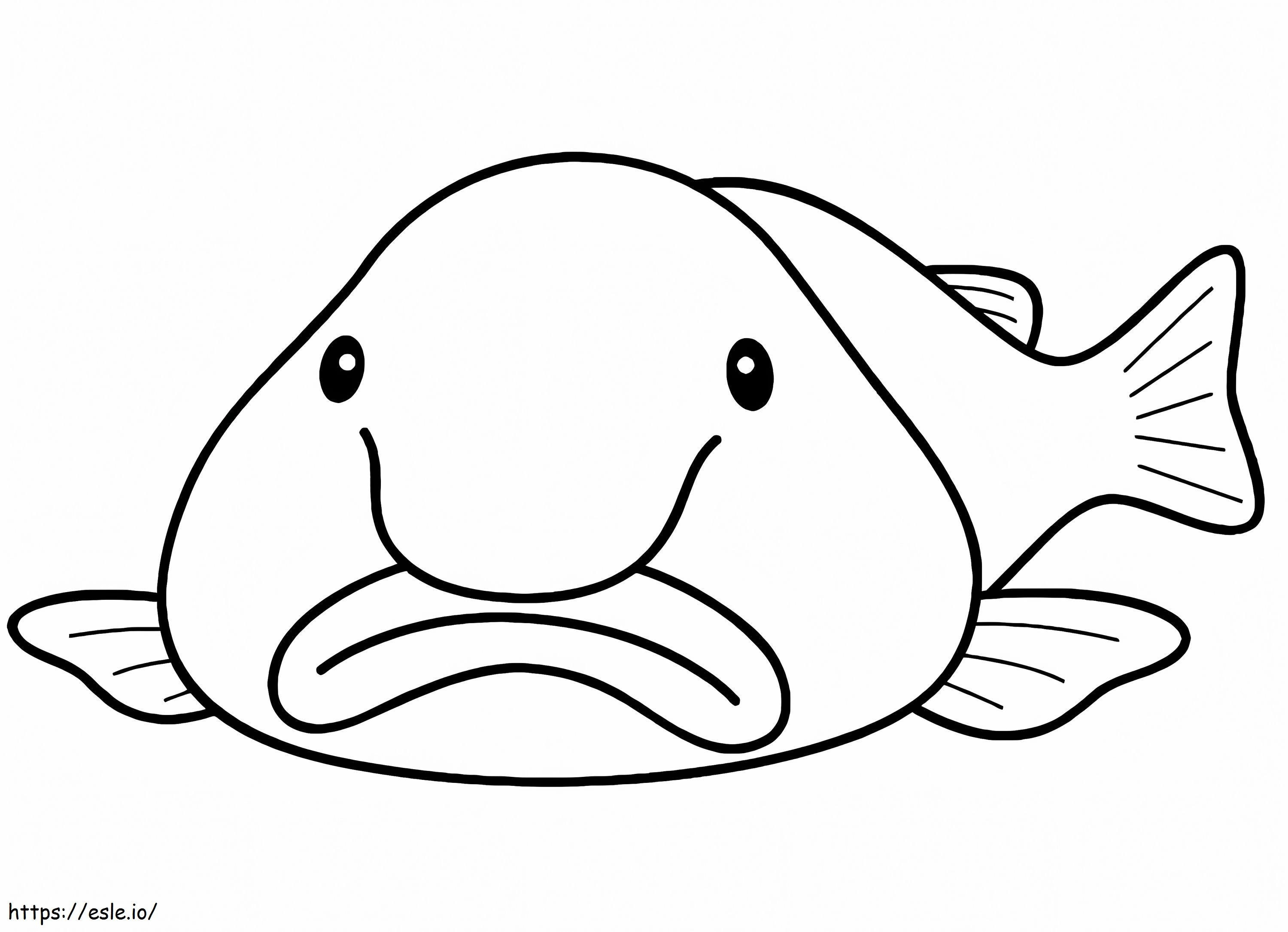 Free Blobfish coloring page