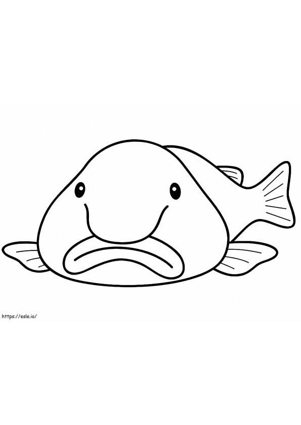 Coloriage Blobfish gratuit à imprimer dessin