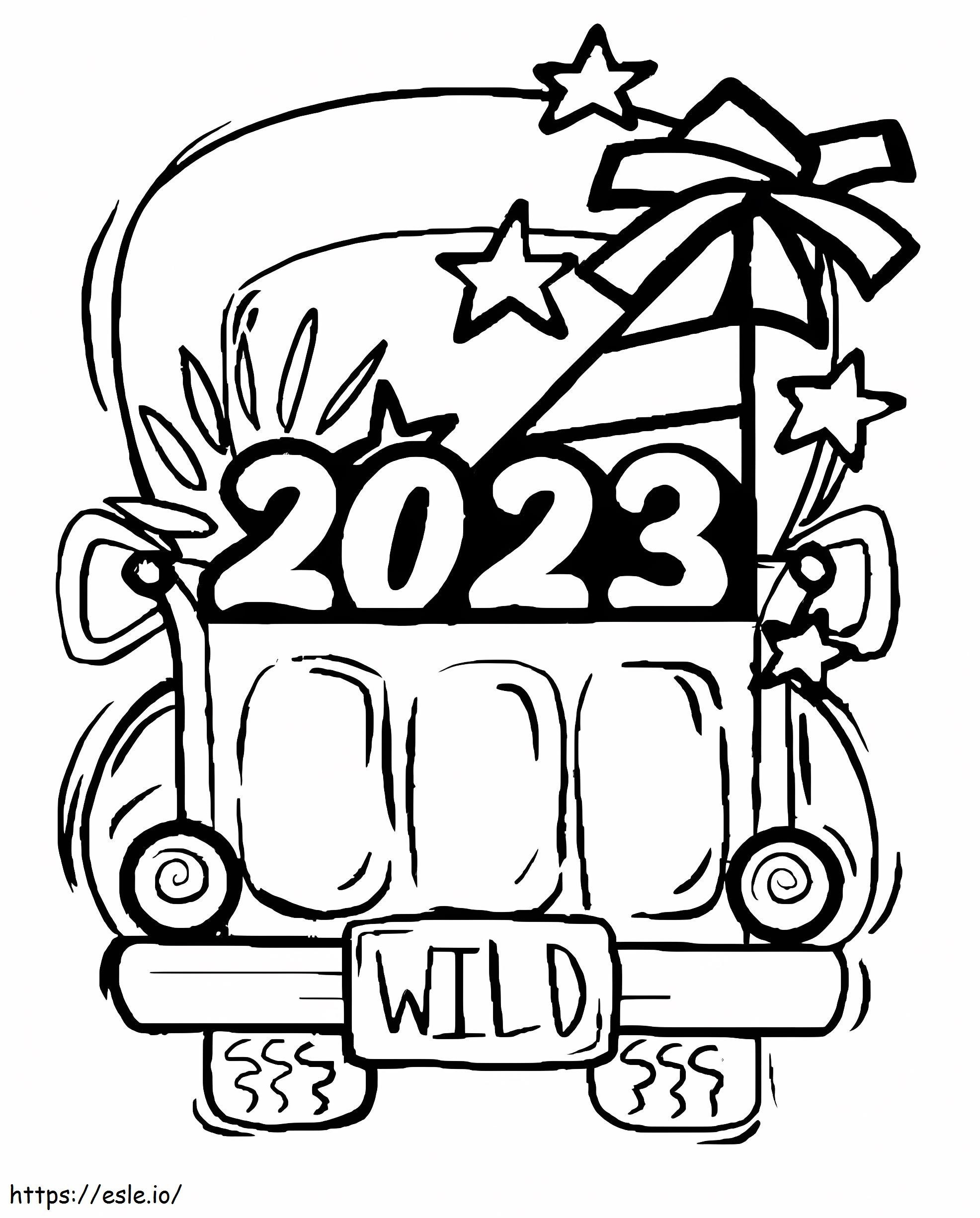 Funny 2023 coloring page