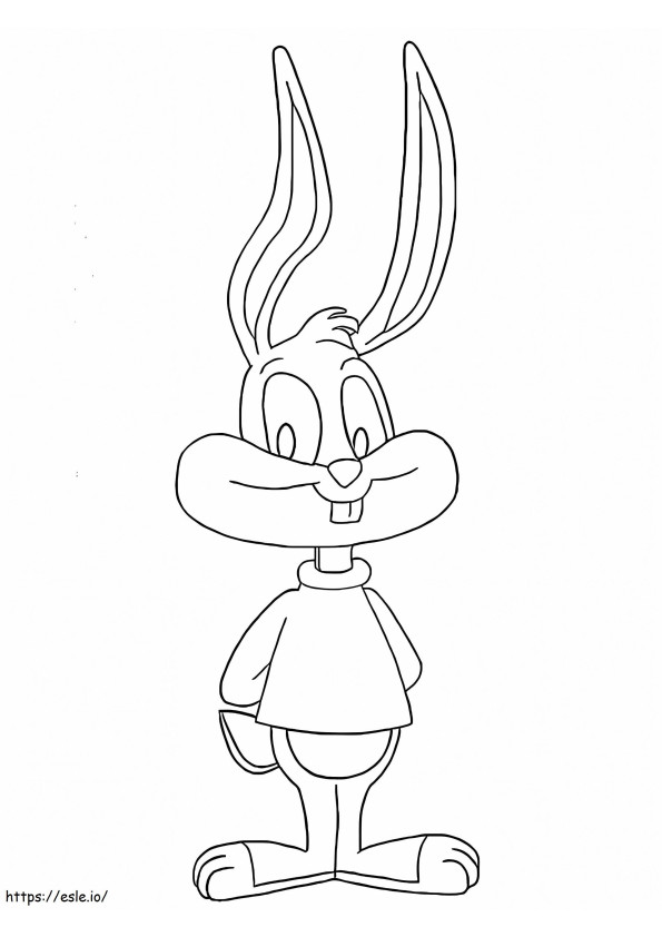 Cute Buster Bunny coloring page