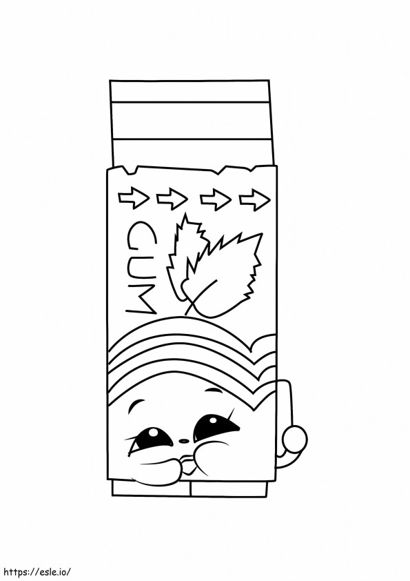 Yummy Gum Shopkins coloring page