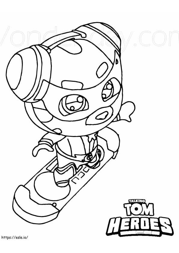 Gengibre do Talking Tom Heroes para colorir