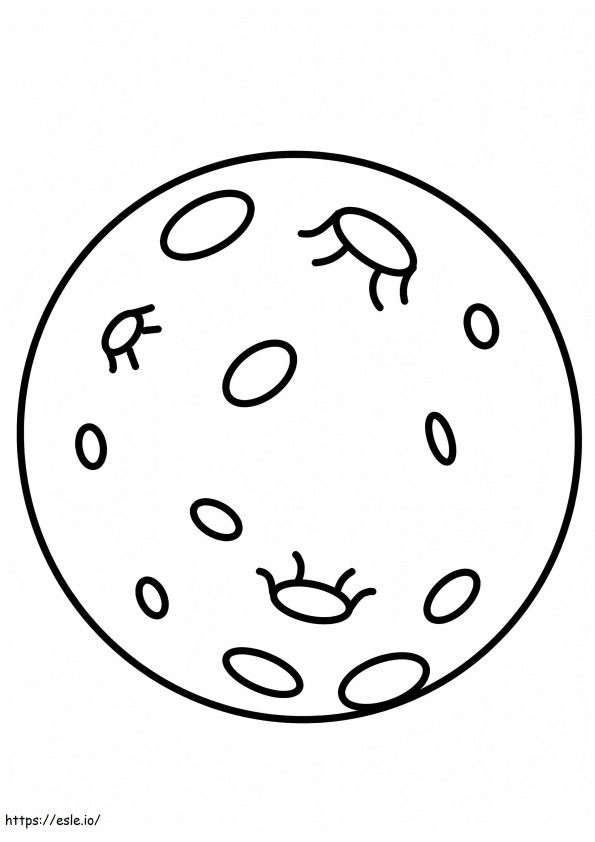 Simple Full Moon coloring page
