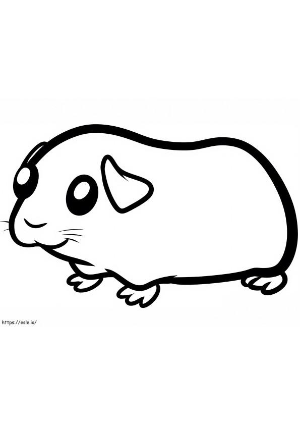 Cute Guinea Pig 3 coloring page