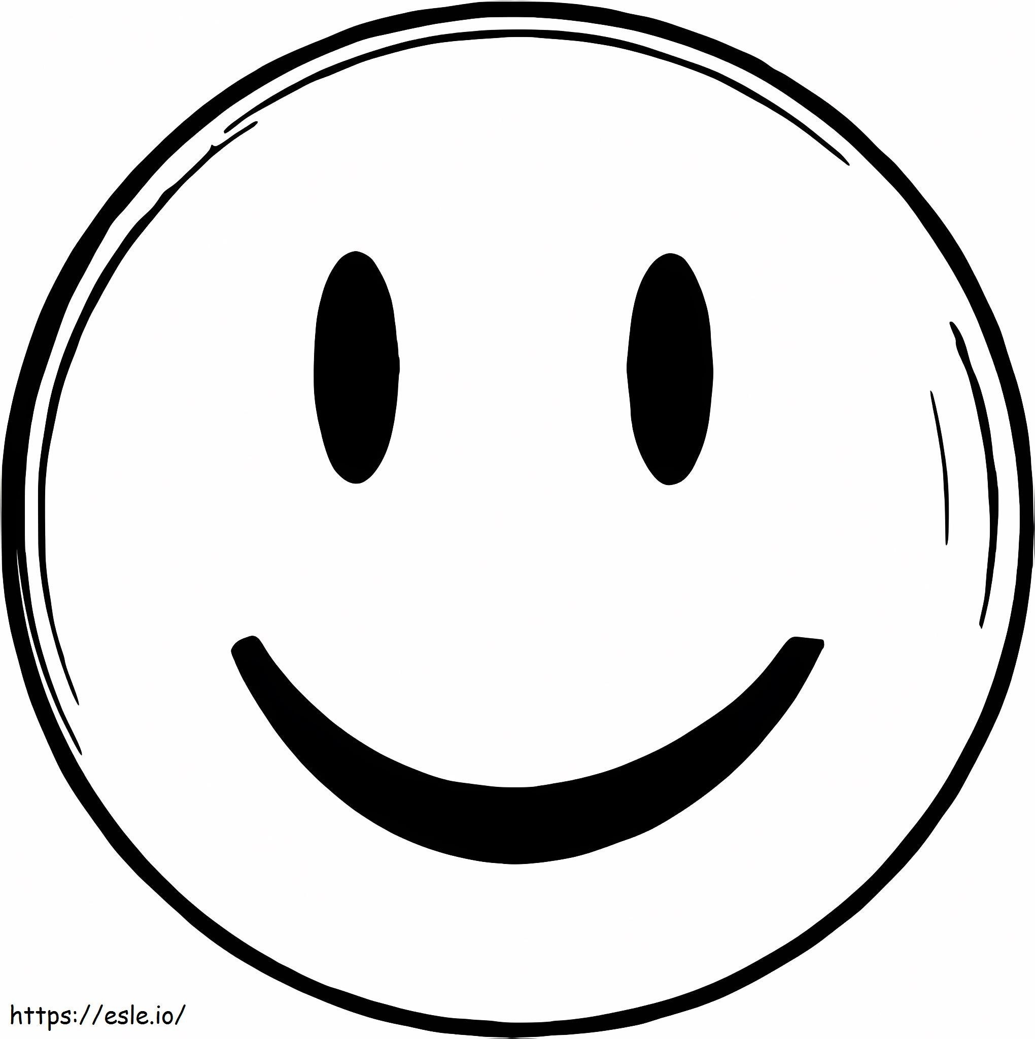 Emoji de rosto sorridente para colorir