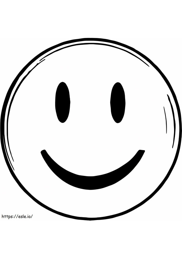 Coloriage Emoji visage souriant à imprimer dessin