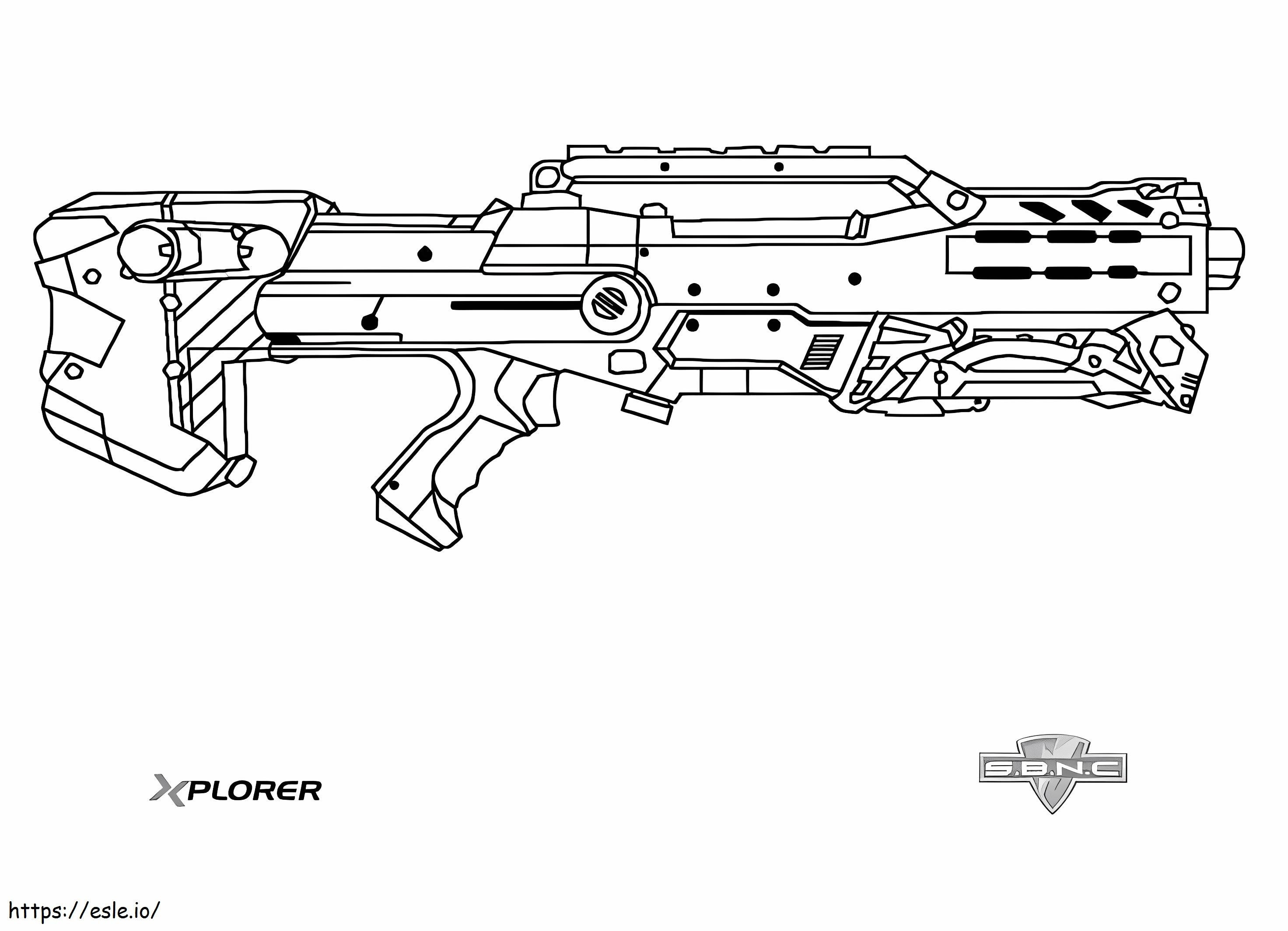 Pistola Nerf 2 para colorear
