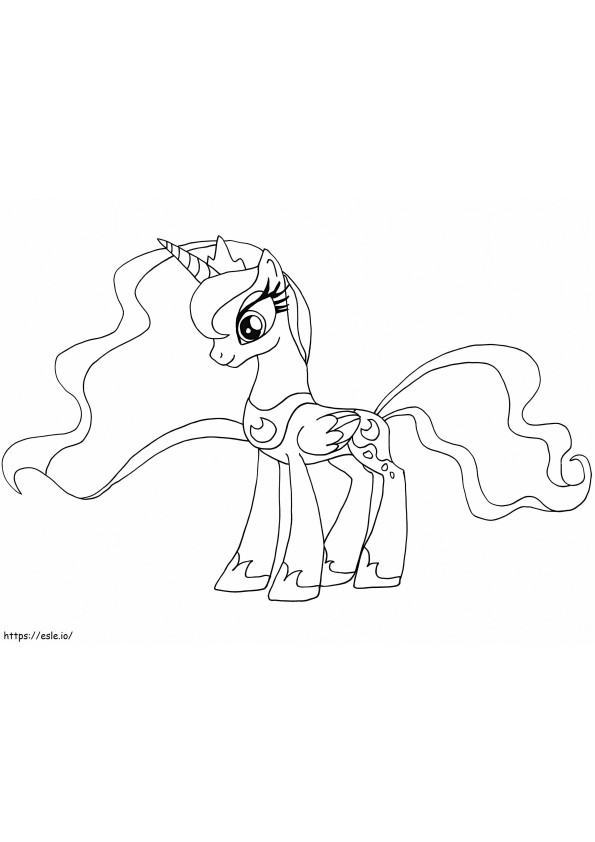 Kuda Poni Kecilku Putri Luna Gambar Mewarnai