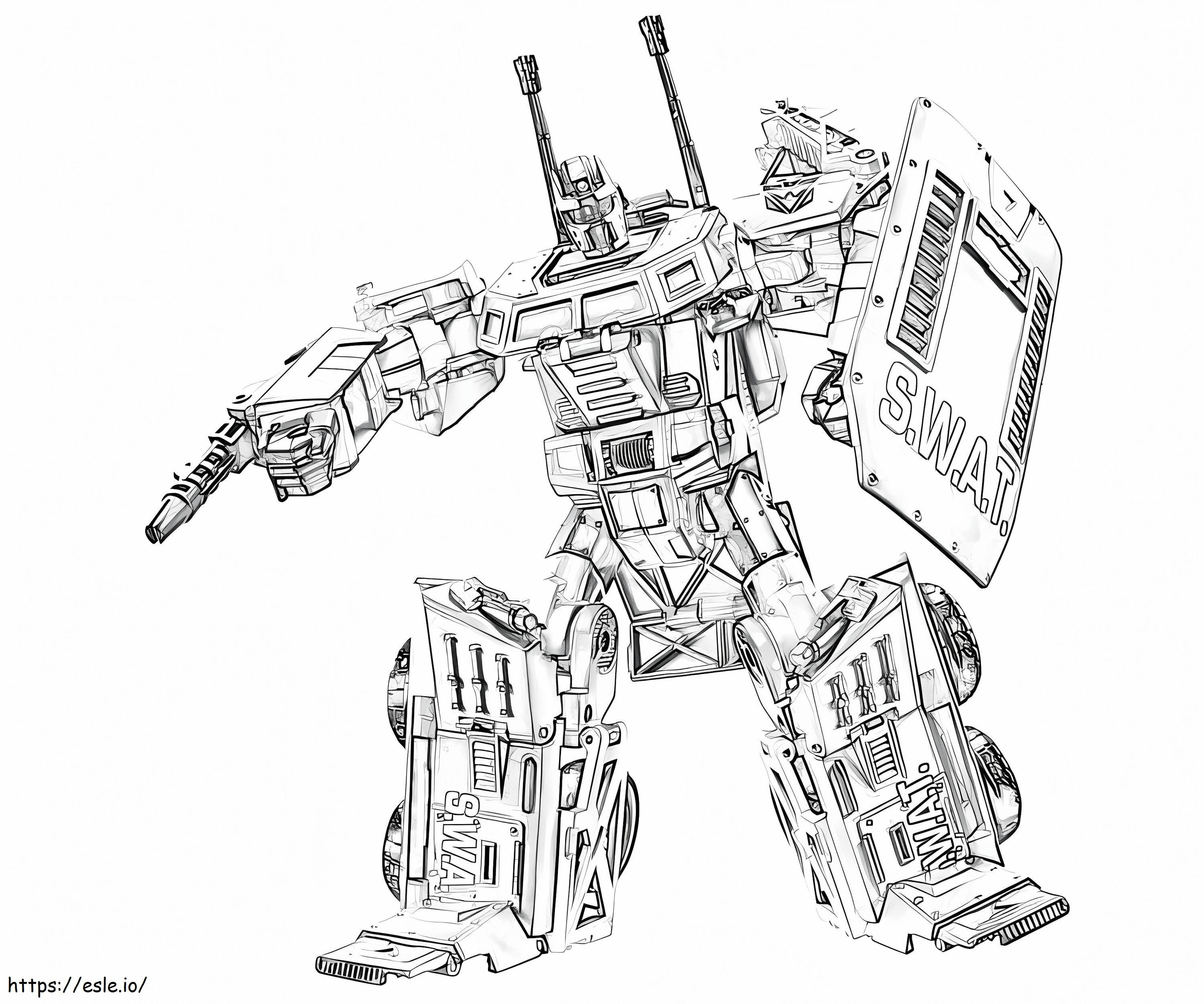 Transformers Swat Car coloring page