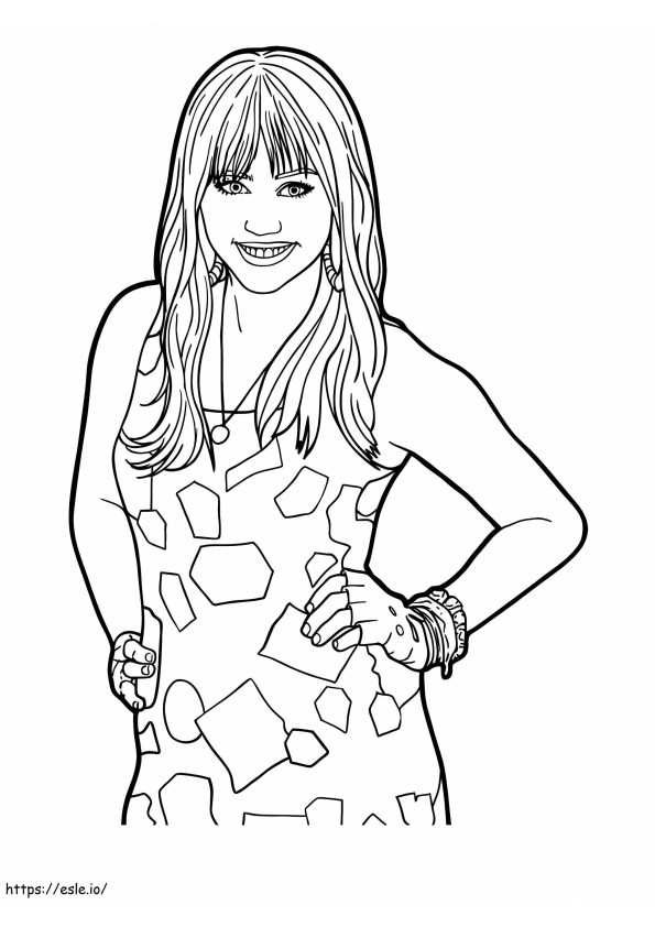 Coloriage Hannah Montana gratuite à imprimer à imprimer dessin