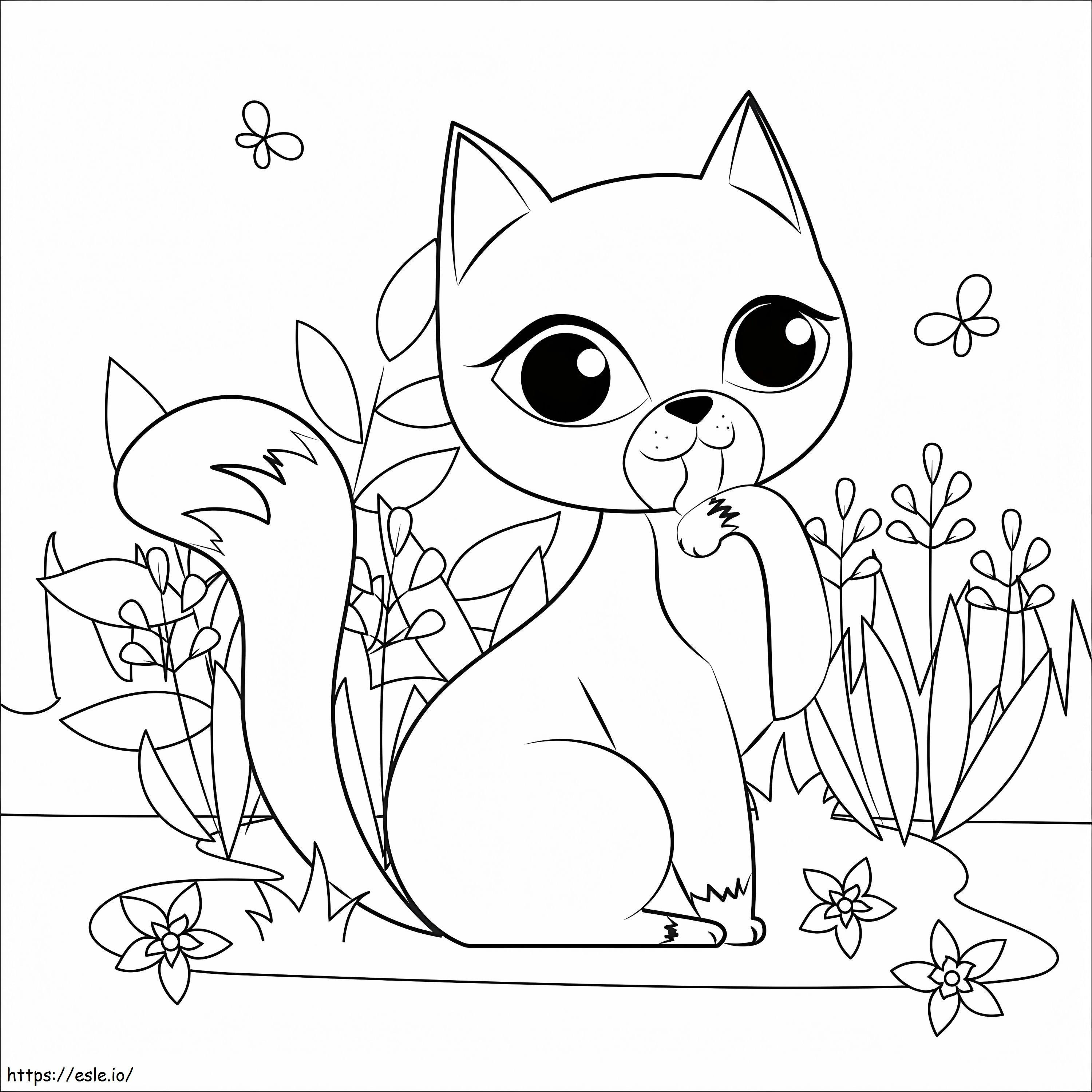 Printable Cute Cat coloring page