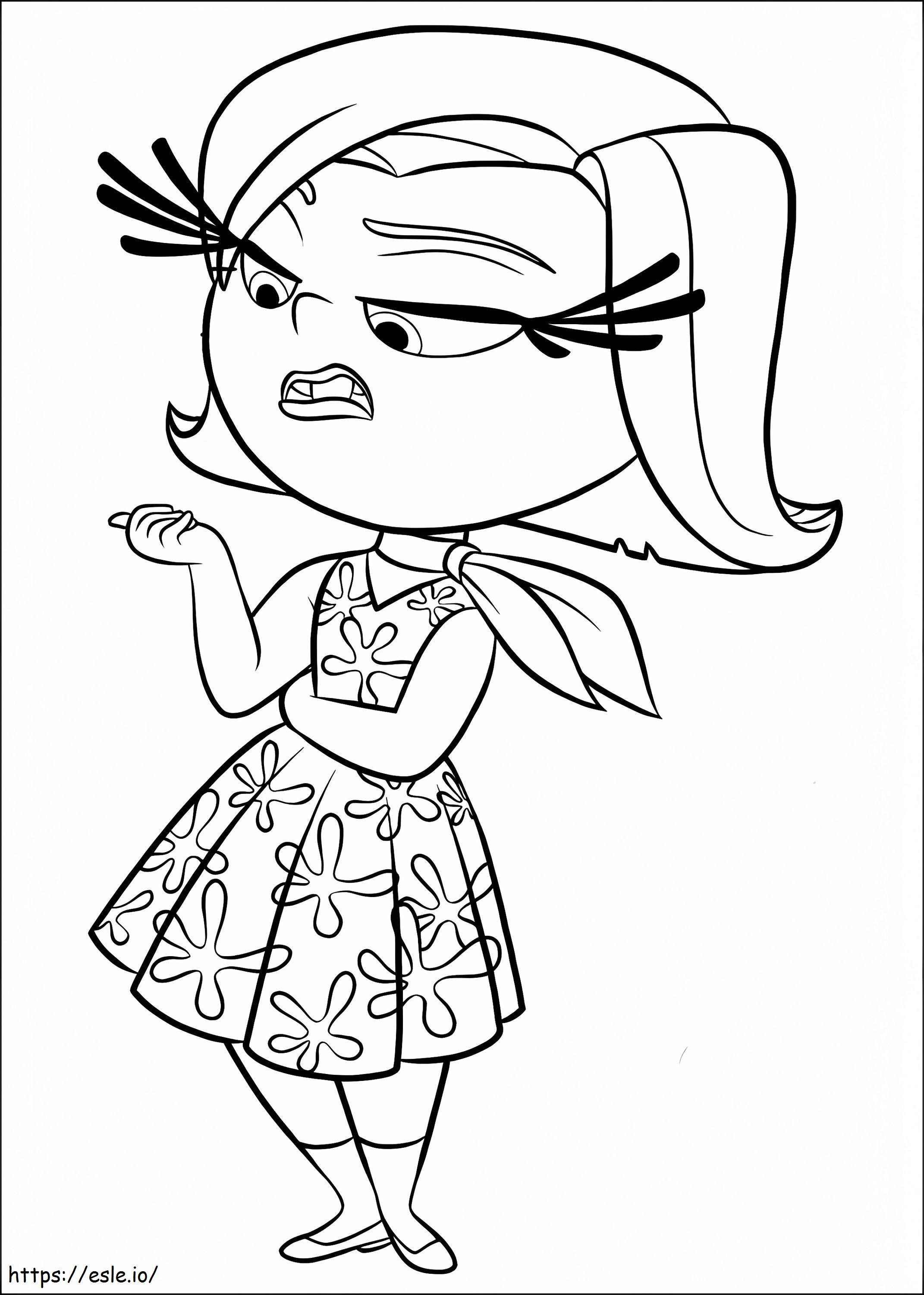 Disgust Inside Out 1 coloring page