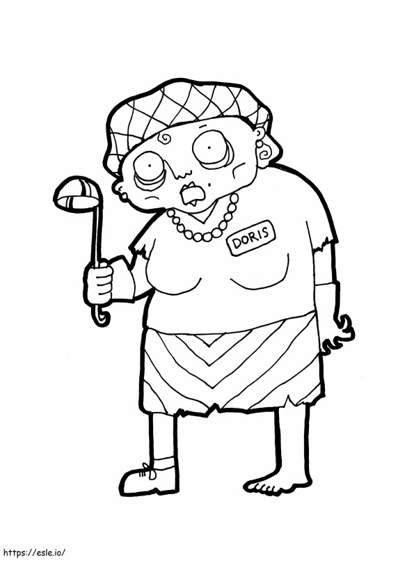 Babcia zombie kolorowanka