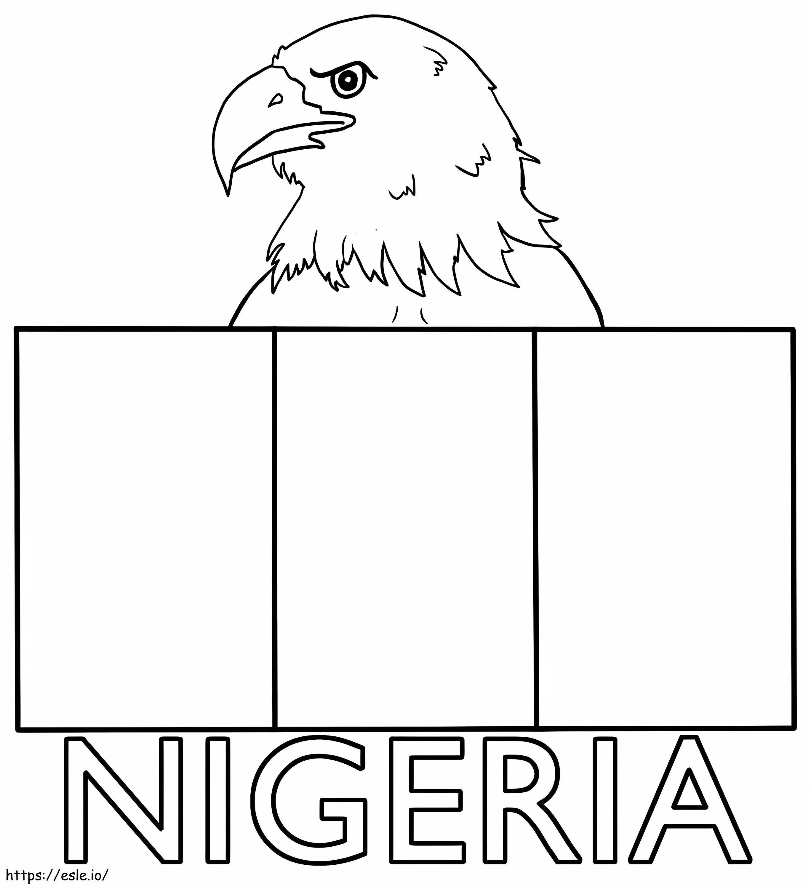 Flaga Nigerii kolorowanka